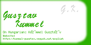 gusztav kummel business card